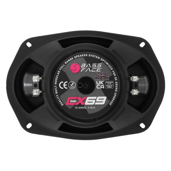 Bassface INDY CX69  - głośniki odseparowane, rozmiar midbasu 6x9cala, moc RMS 2x80W